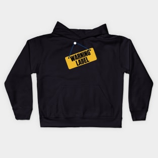 Warning Label Kids Hoodie